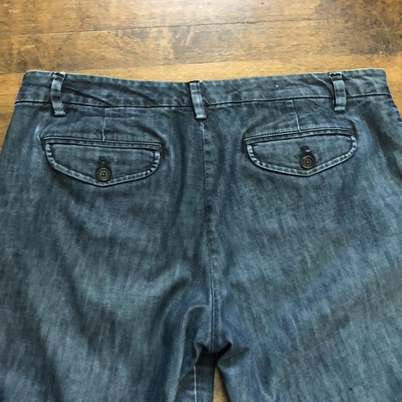 GAP Wide Leg Trousers Dark Blue Wash Size 12 Regular - Picture 4 of 7